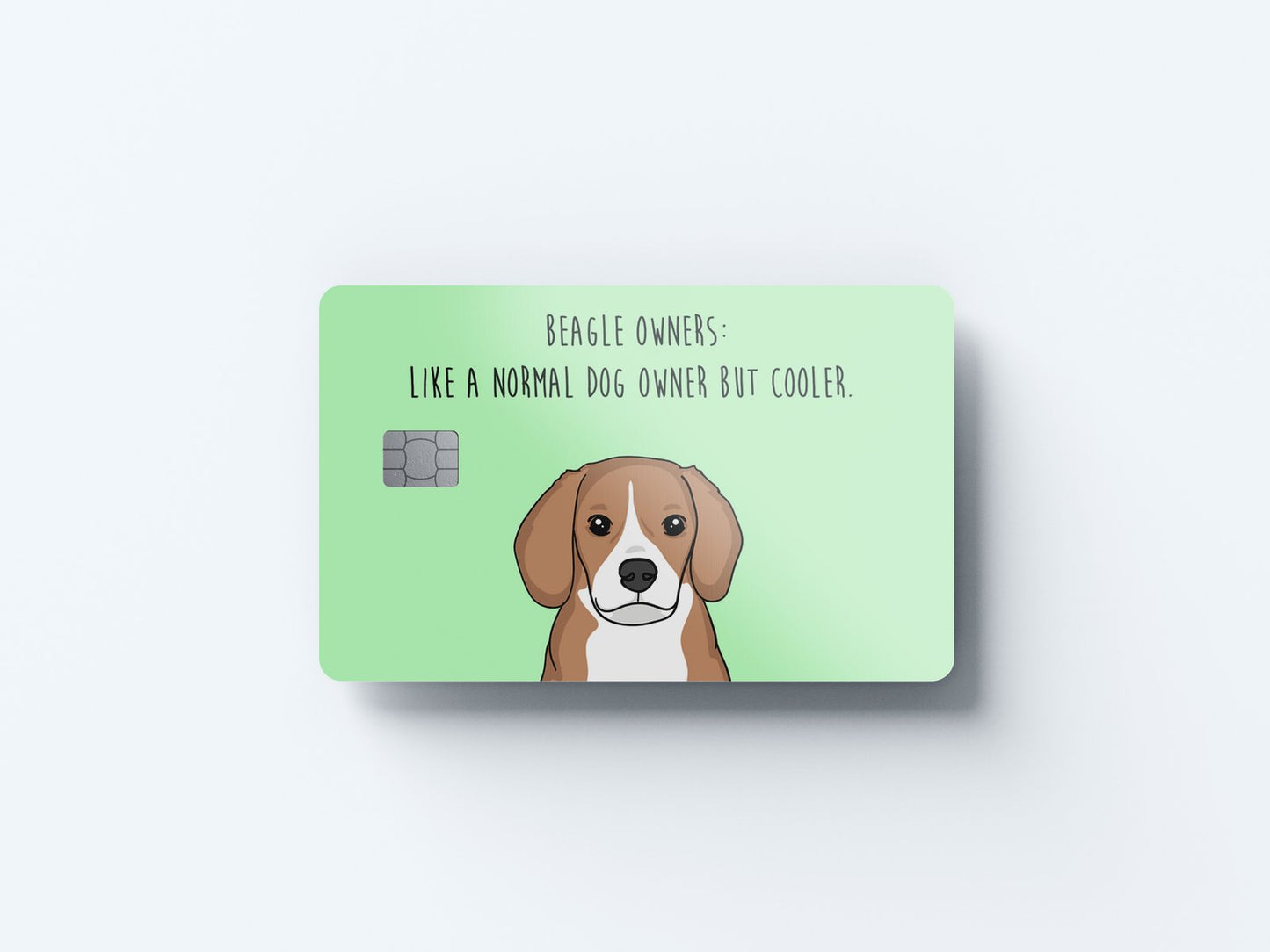 Beagle Owner Design | Credit Card Sticker | Small Chip | Credit Card Skin