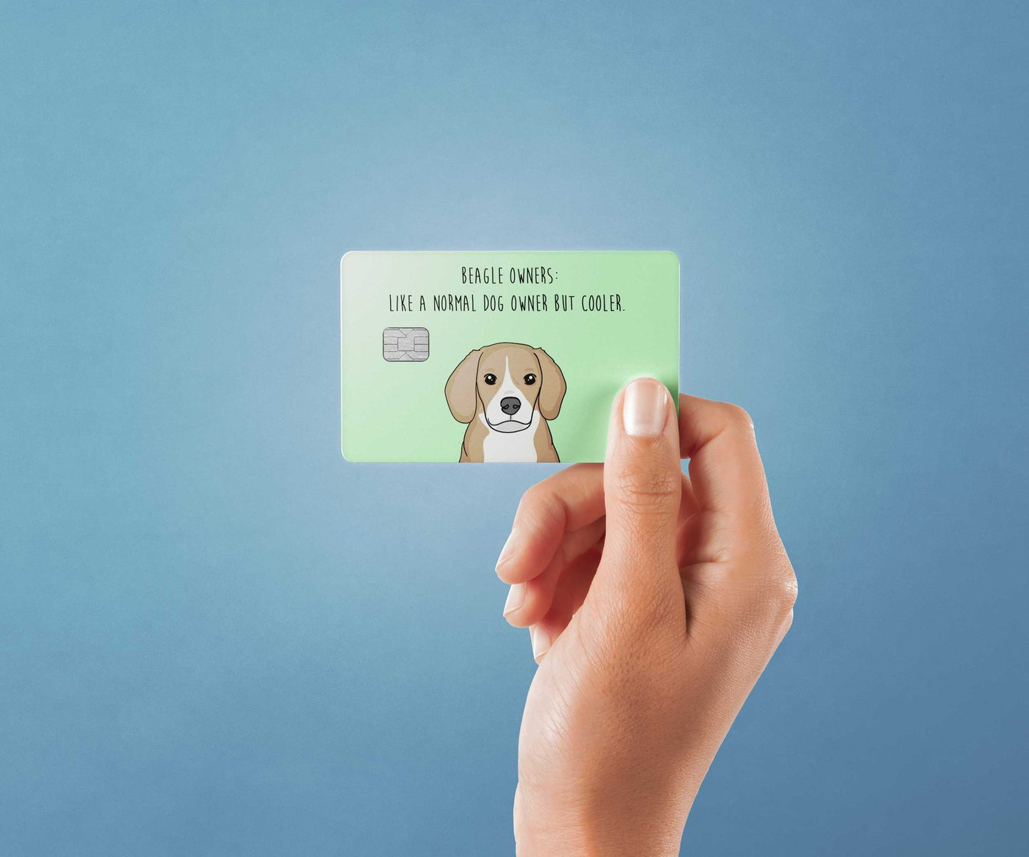 Beagle Owner Design | Credit Card Sticker | Small Chip | Credit Card Skin