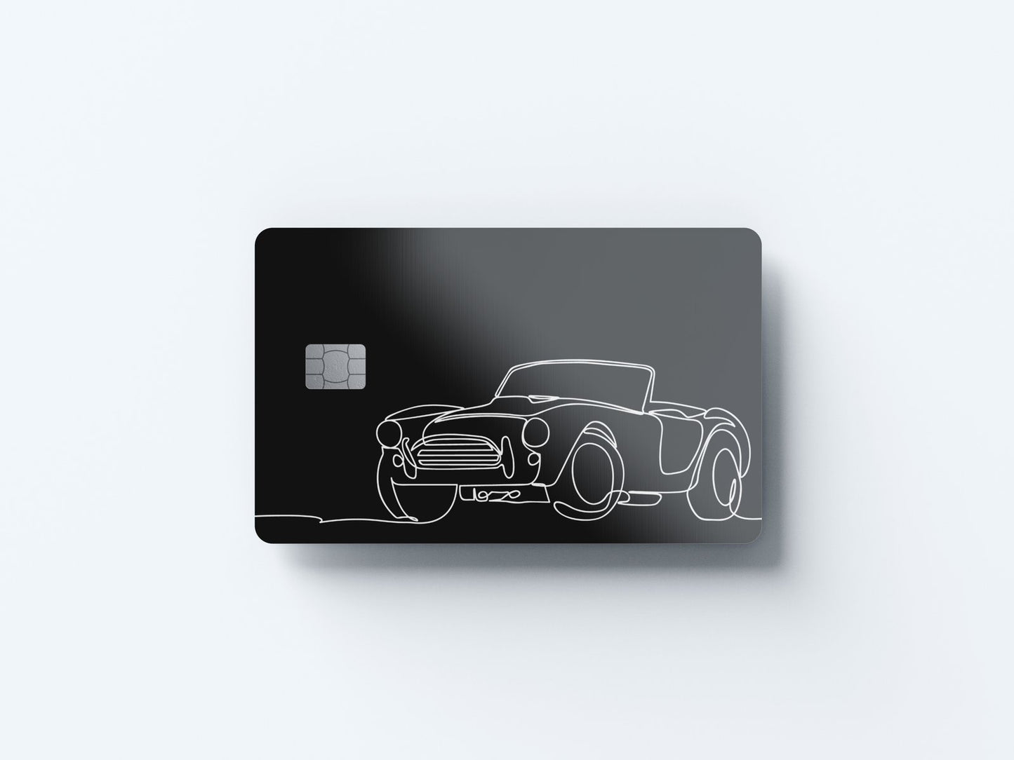 Benz Line Art Design | Credit Card Sticker | Small Chip | Credit Card Skin