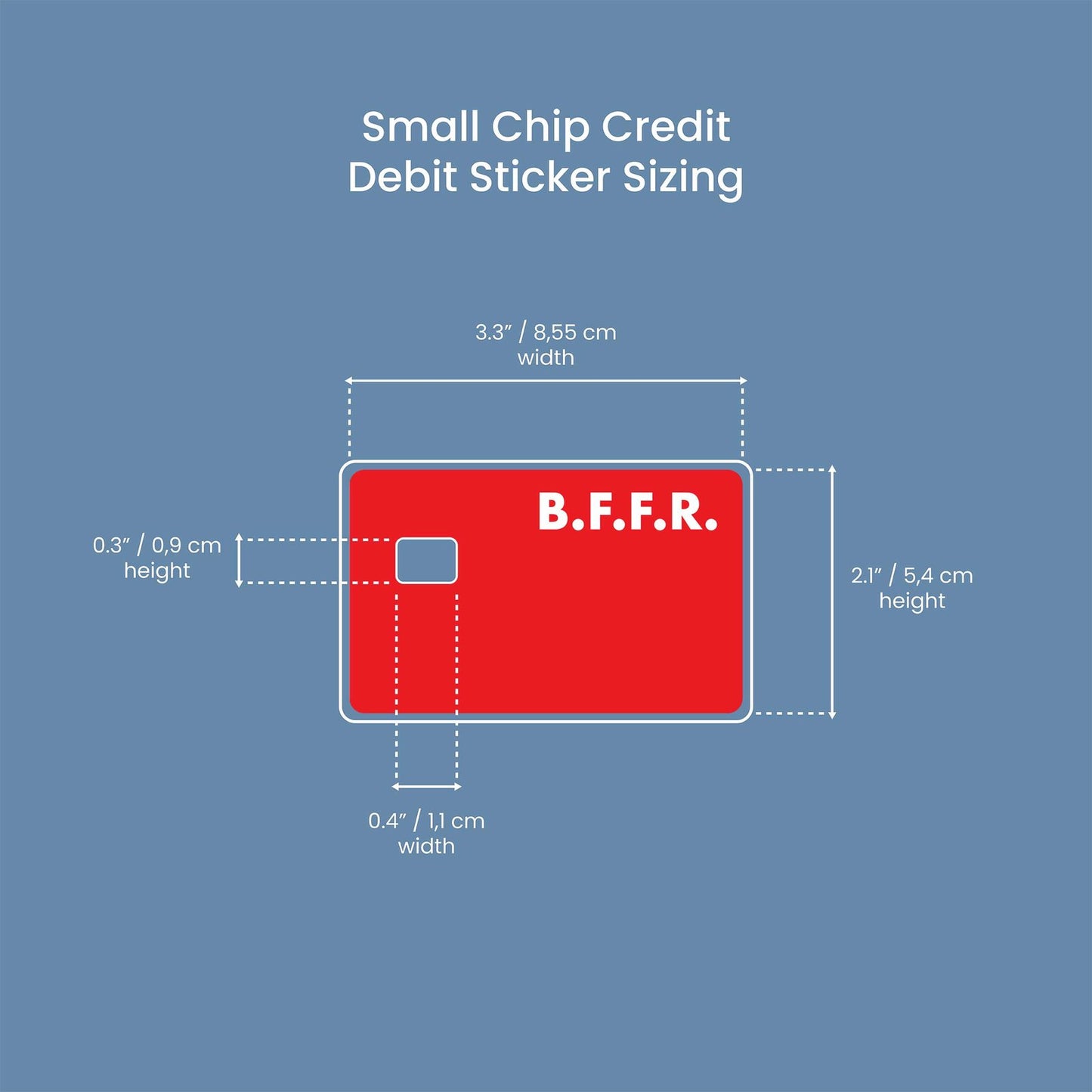 BFFR Design | Credit Card Sticker | Small Chip | Credit Card Skin