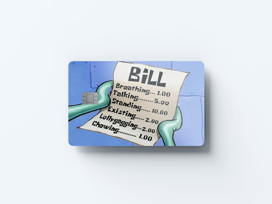 Bill Design | Credit Card Sticker | Small Chip | Credit Card Skin