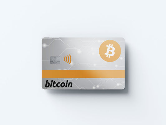 Bitcoin Card Design | Credit Card Sticker | Small Chip | Credit Card Skin