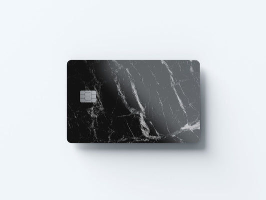 Black Marble Design | Credit Card Sticker | Small Chip | Credit Card Skin