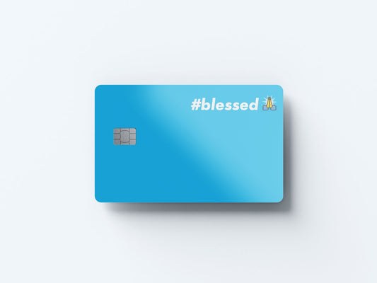 Blessed Design | Credit Card Sticker | Small Chip | Credit Card Skin