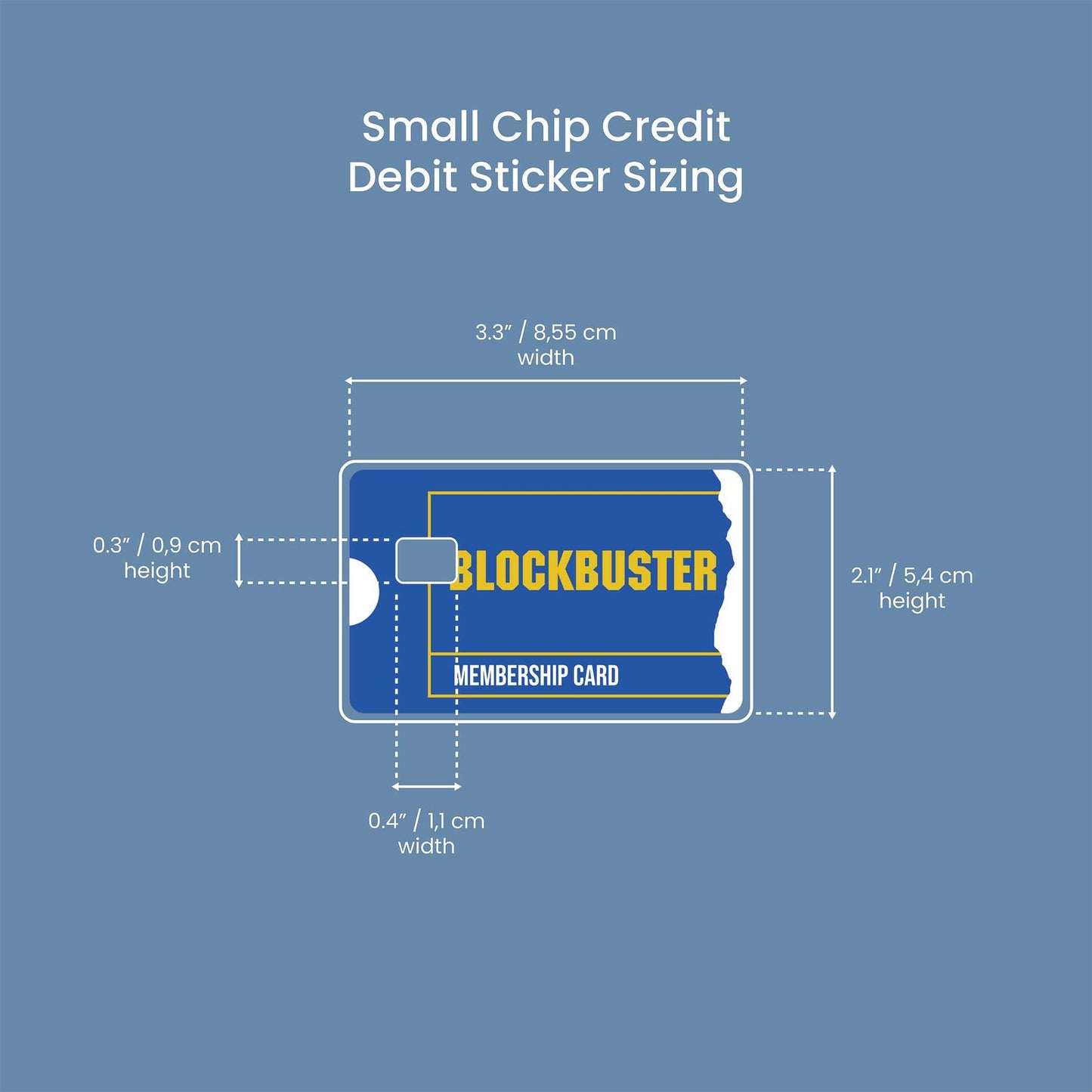 Blockbuster Design | Credit Card Sticker | Small Chip | Credit Card Skin