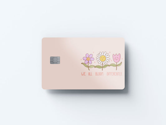 Blooming Design | Credit Card Sticker | Small Chip | Credit Card Skin