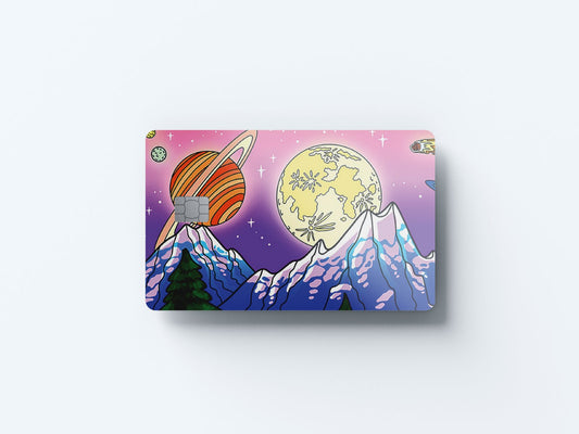 Blue Mountains Design | Credit Card Sticker | Small Chip | Credit Card Skin