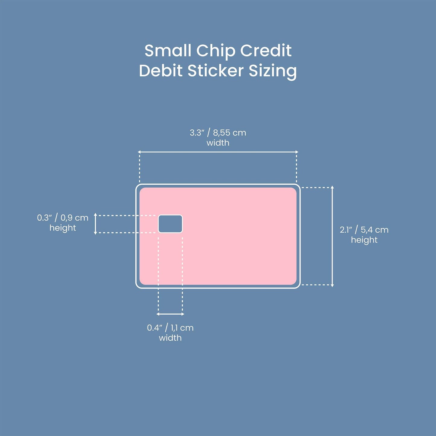 Blush Pink Design | Credit Card Sticker | Small Chip | Credit Card Skin