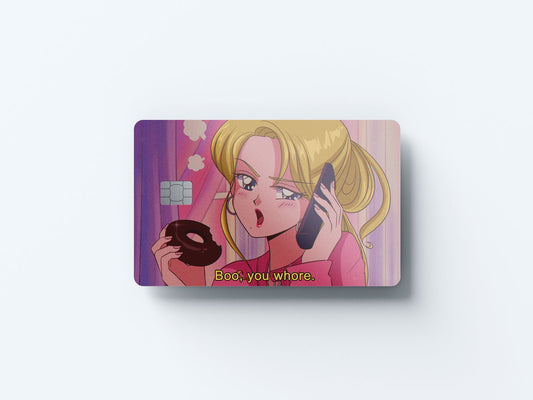 Boo You Whre Design | Credit Card Sticker | Small Chip | Credit Card Skin