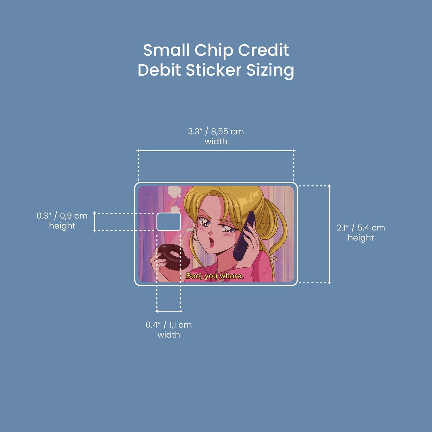 Boo You Whre Design | Credit Card Sticker | Small Chip | Credit Card Skin