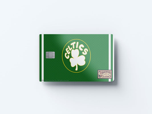 Boston Celtics Away Hardwood Classics Design | Credit Card Sticker | Small Chip | Credit Card Skin