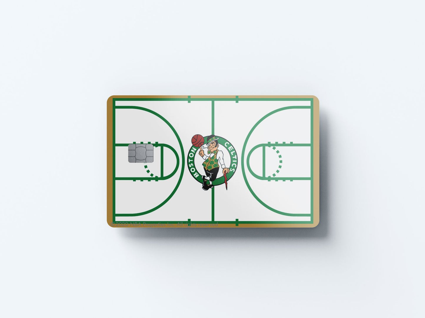 Boston Celtics Courtside Design | Credit Card Sticker | Small Chip | Credit Card Skin