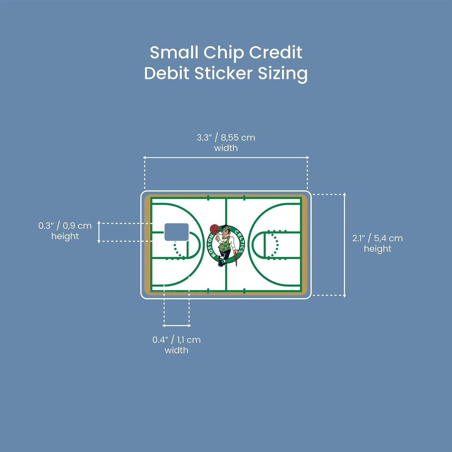 Boston Celtics Courtside Design | Credit Card Sticker | Small Chip | Credit Card Skin