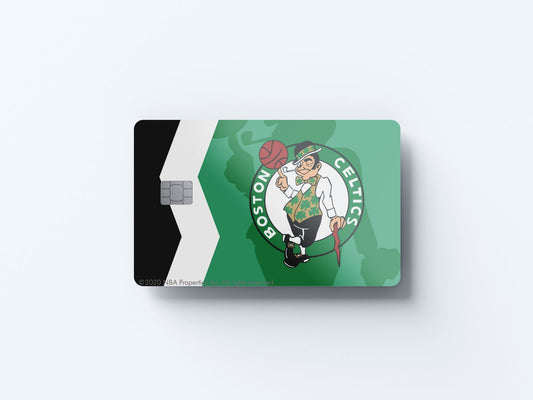 Boston Celtics Crossover Design | Credit Card Sticker | Small Chip | Credit Card Skin