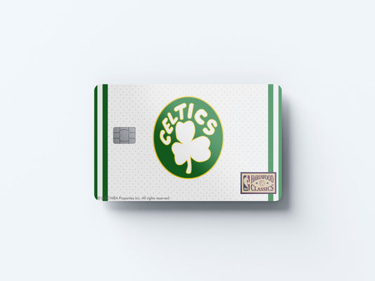 Boston Celtics Home Hardwood Classics Design | Credit Card Sticker | Small Chip | Credit Card Skin