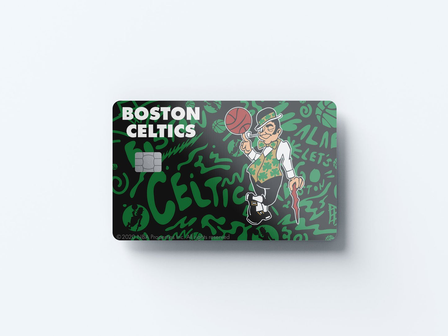 Boston Celtics Team Mural Design | Credit Card Sticker | Small Chip | Credit Card Skin