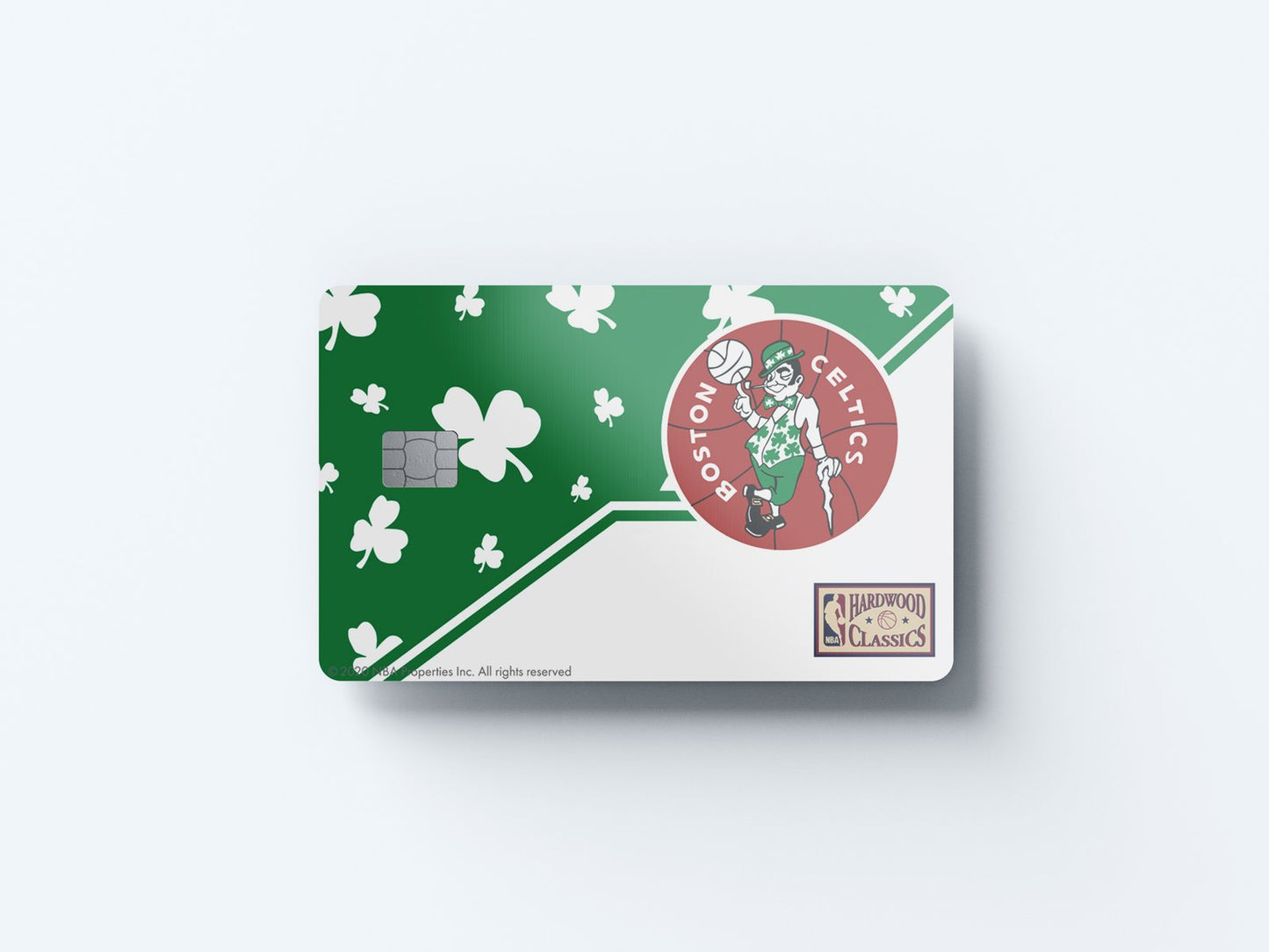 Boston Celtics Uptempo Hardwood Classics Design | Credit Card Sticker | Small Chip | Credit Card Skin