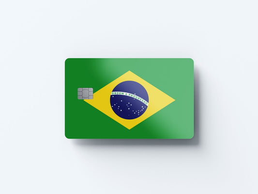 Brazil Design | Credit Card Sticker | Small Chip | Credit Card Skin