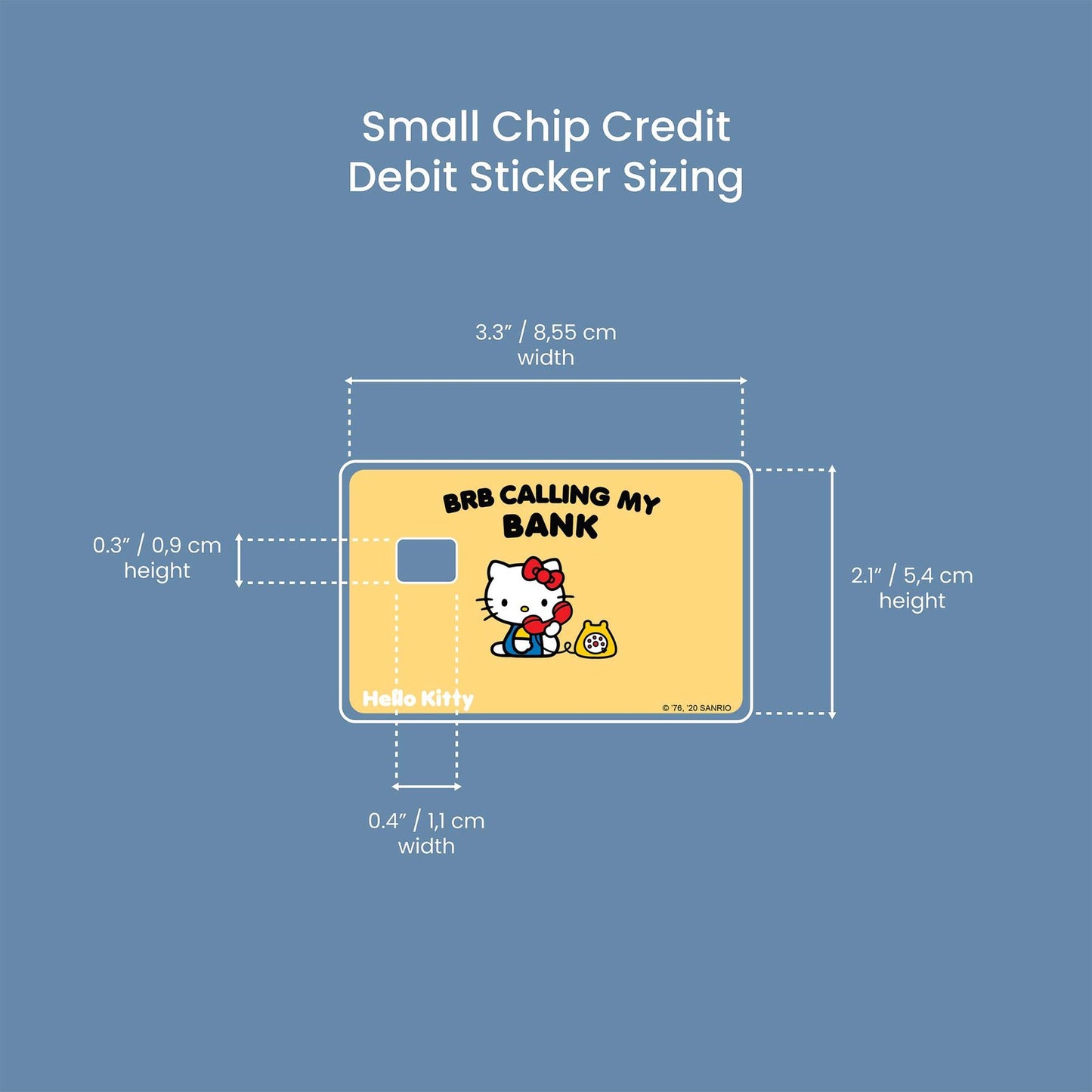 BRB Design | Credit Card Sticker | Small Chip | Credit Card Skin