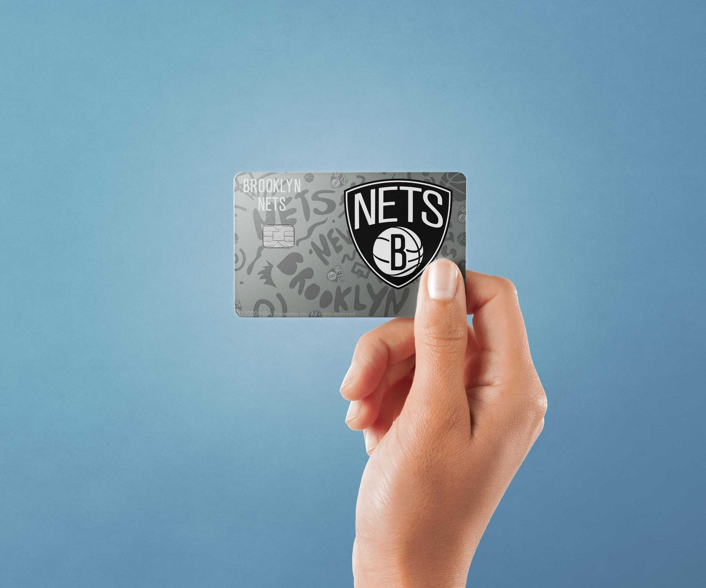 Brooklyn Nets Team Mural Design | Credit Card Sticker | Small Chip | Credit Card Skin