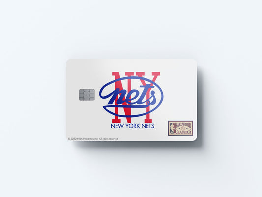 Brooklyn Nets Throwback Hardwood Classics Design | Credit Card Sticker | Small Chip | Credit Card Skin