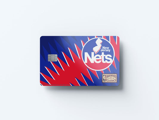 Brooklyn Nets Uptempo Hardwood Classics Design | Credit Card Sticker | Small Chip | Credit Card Skin