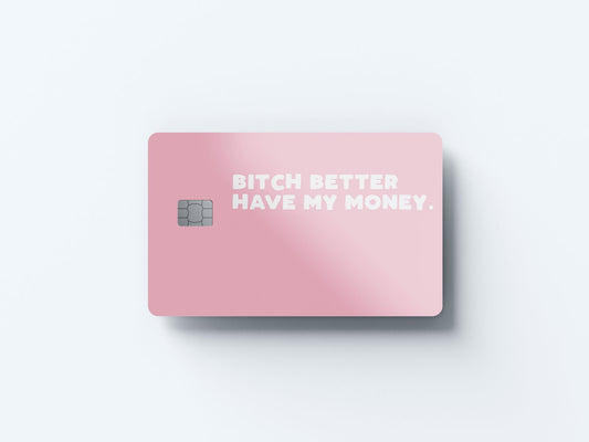 BTCH Money Design | Credit Card Sticker | Small Chip | Credit Card Skin