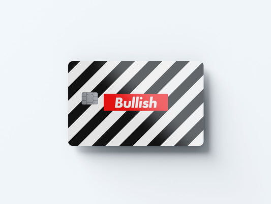 Bullish Design | Credit Card Sticker | Small Chip | Credit Card Skin