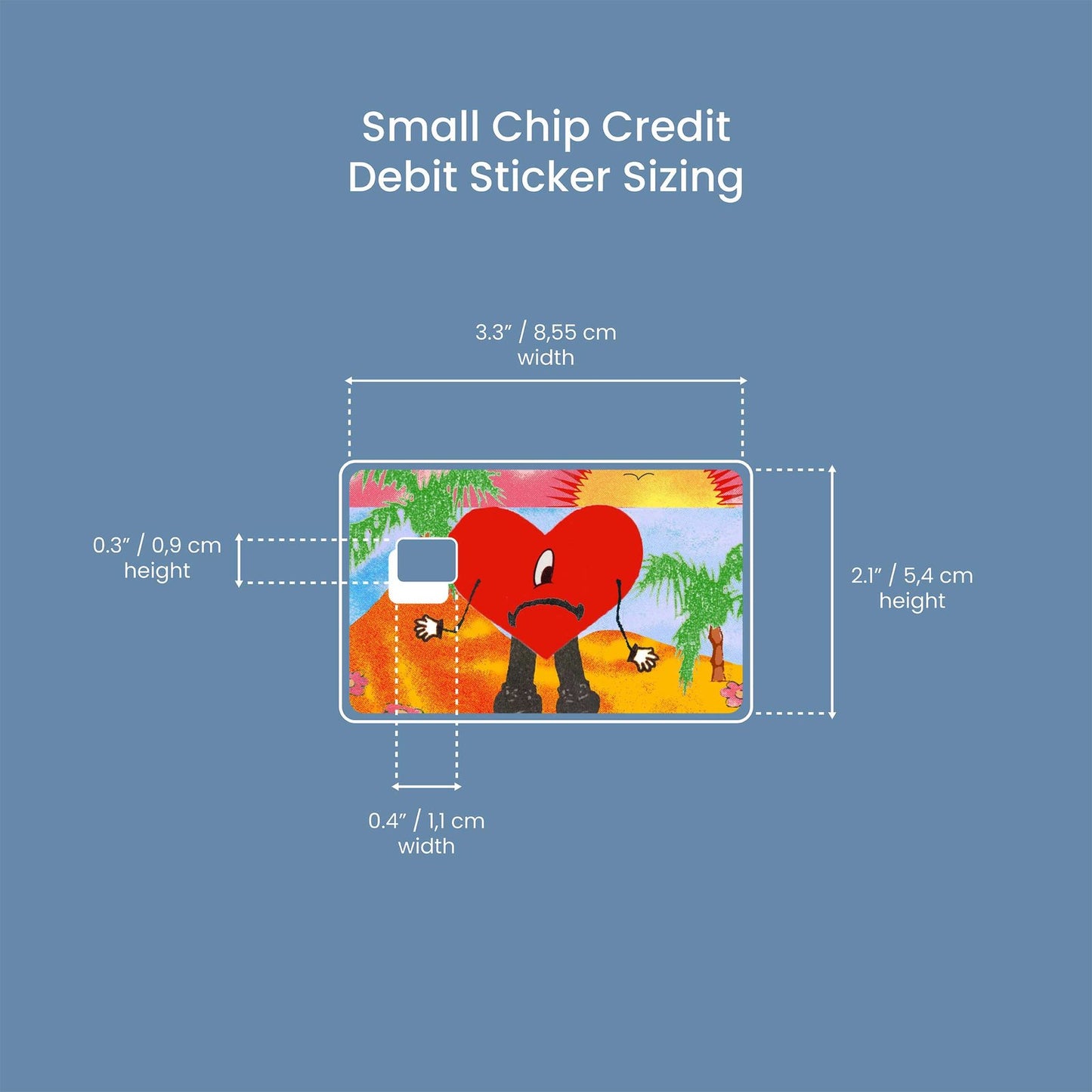 Bunny 1 Design | Credit Card Sticker | Small Chip | Credit Card Skin