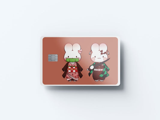 Bunny Slayer Design | Credit Card Sticker | Small Chip | Credit Card Skin