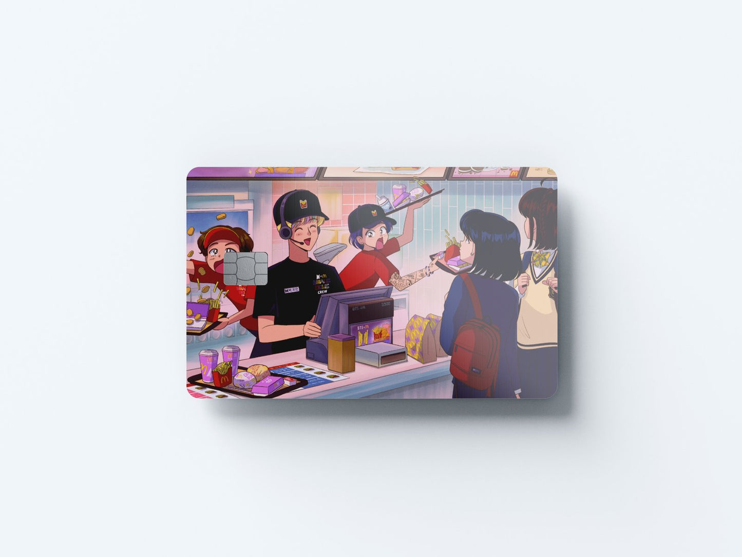 Burger Time 1 Design | Credit Card Sticker | Small Chip | Credit Card Skin