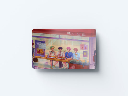 Burger Time 2 Design | Credit Card Sticker | Small Chip | Credit Card Skin