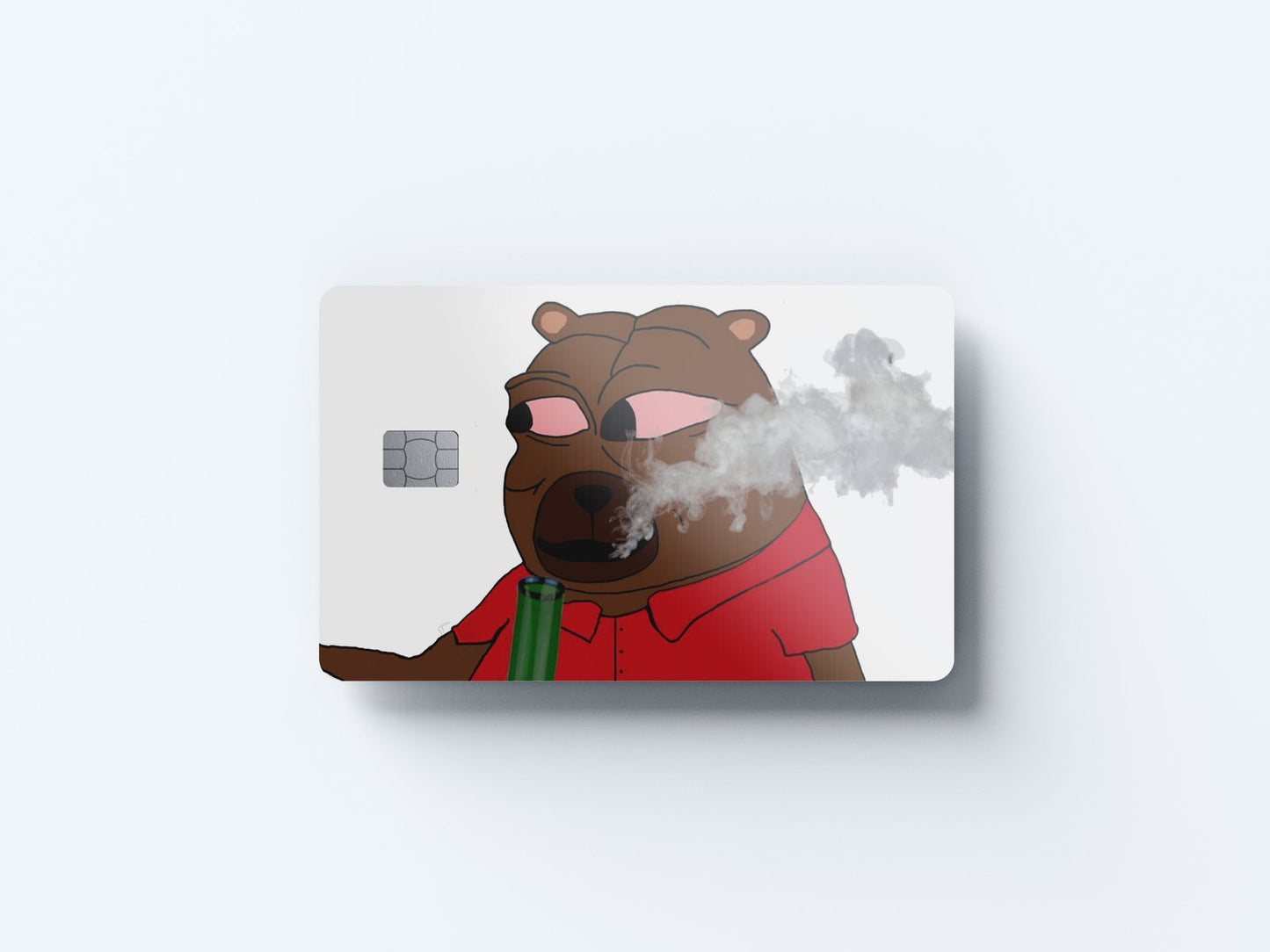 Busy Bear Design | Credit Card Sticker | Small Chip | Credit Card Skin