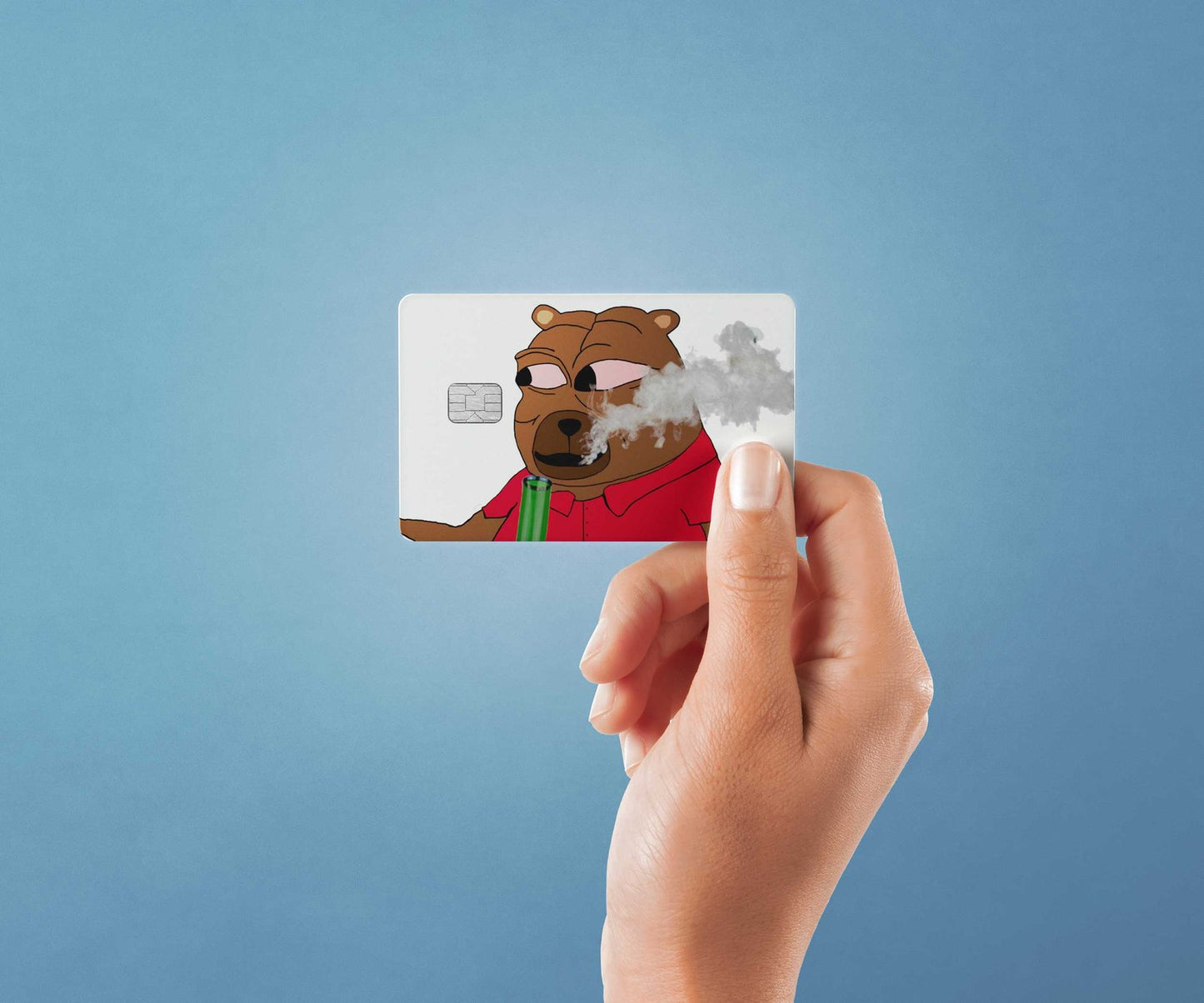 Busy Bear Design | Credit Card Sticker | Small Chip | Credit Card Skin