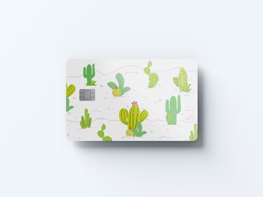 Cactus Design | Credit Card Sticker | Small Chip | Credit Card Skin