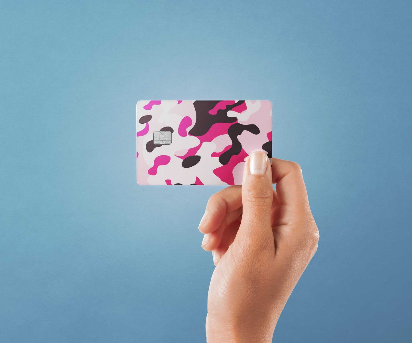 Camo Pink Design | Credit Card Sticker | Small Chip | Credit Card Skin