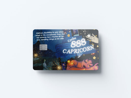 Capricorn Angel Number Design | Credit Card Sticker | Small Chip | Credit Card Skin