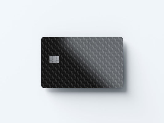 Carbon Fiber Design | Credit Card Sticker | Small Chip | Credit Card Skin