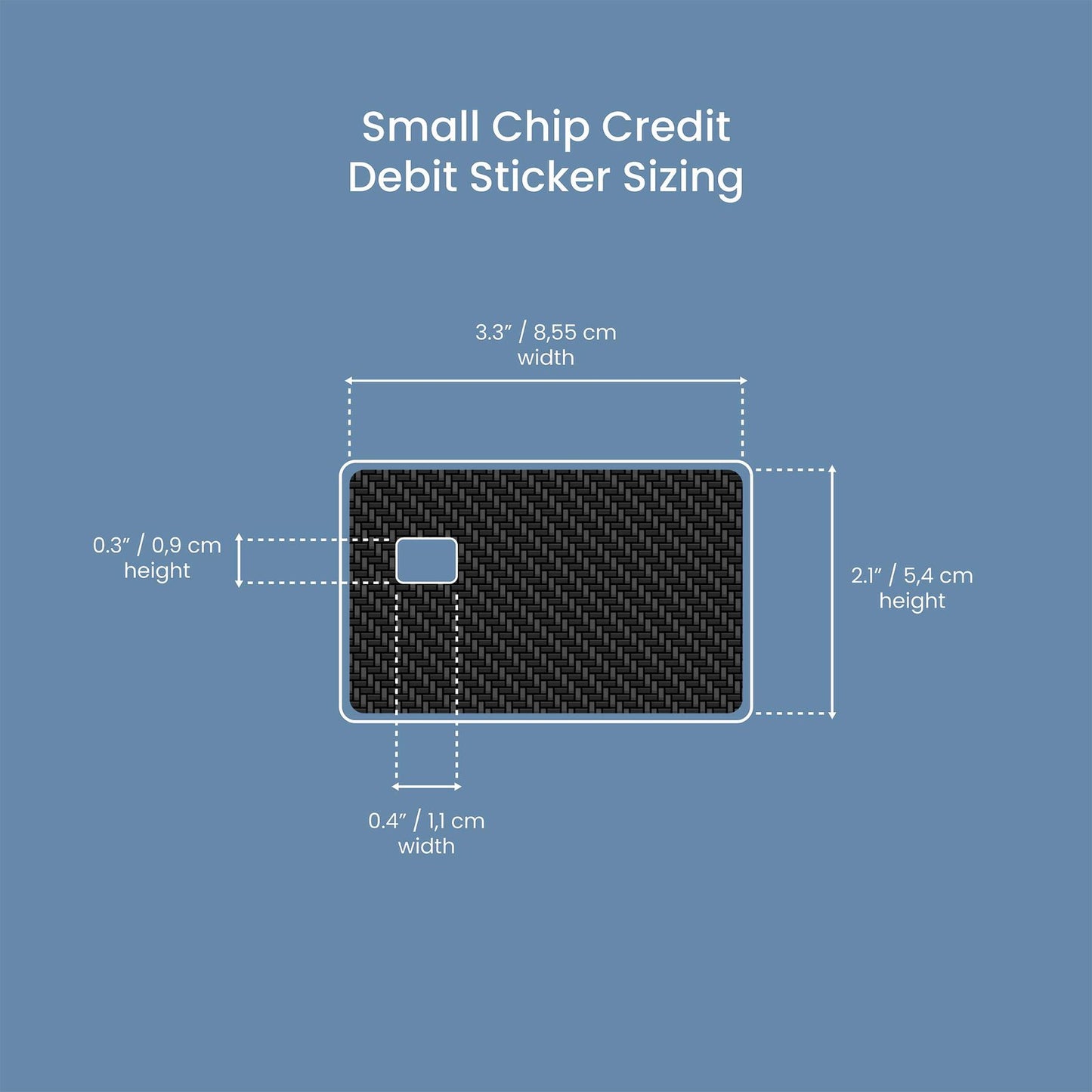 Carbon Fiber Design | Credit Card Sticker | Small Chip | Credit Card Skin