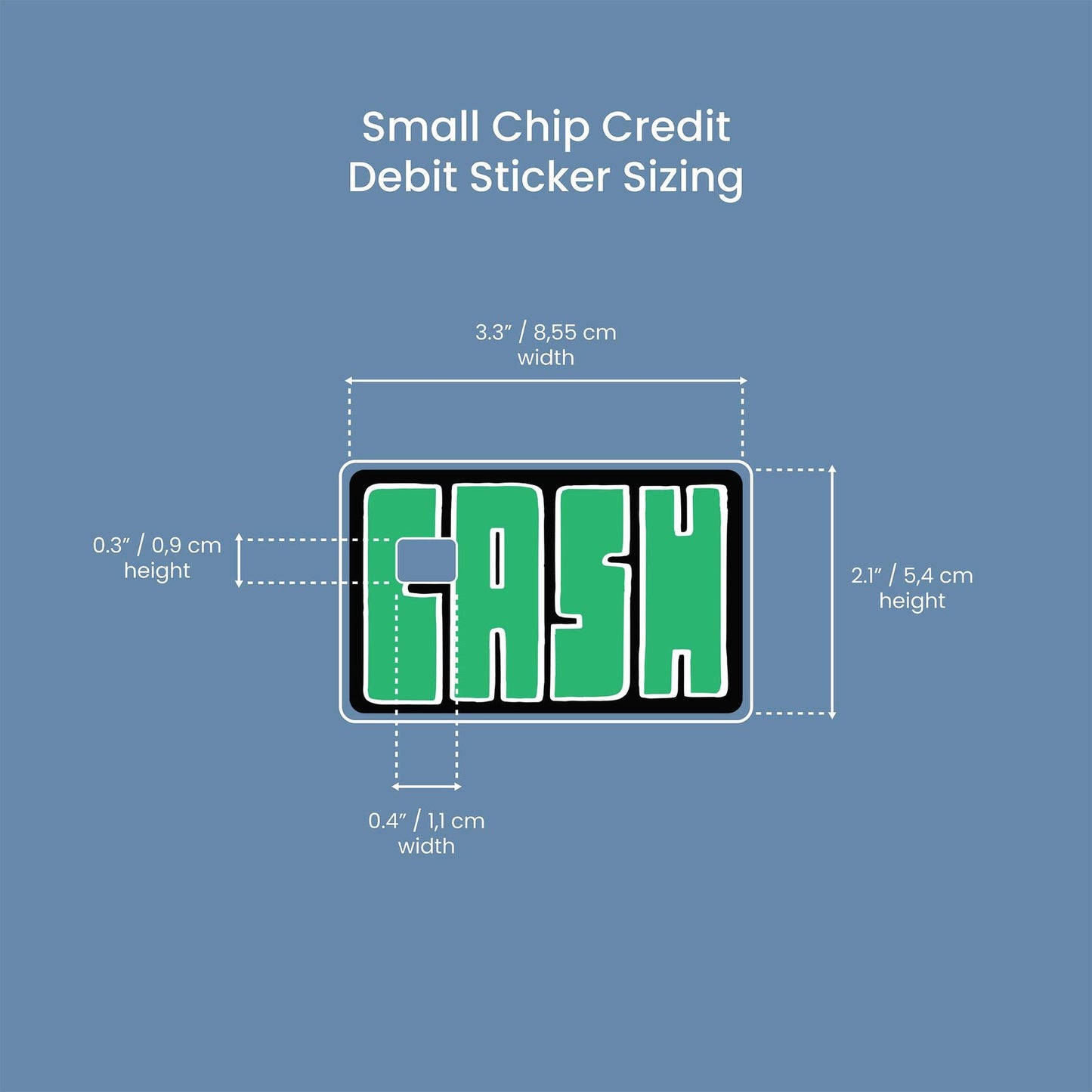 Cash Design | Credit Card Sticker | Small Chip | Credit Card Skin