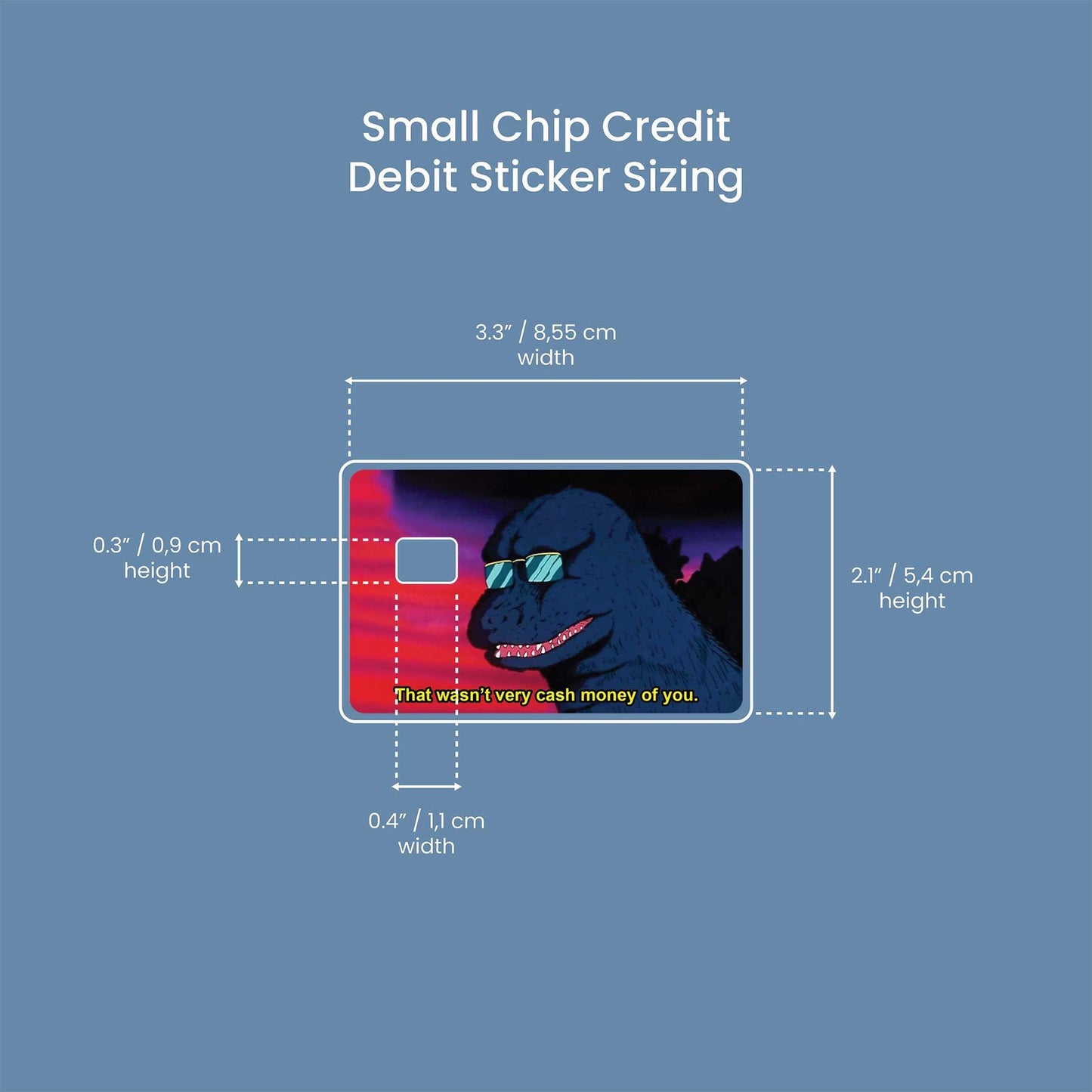 Cash Money of You Design | Credit Card Sticker | Small Chip | Credit Card Skin