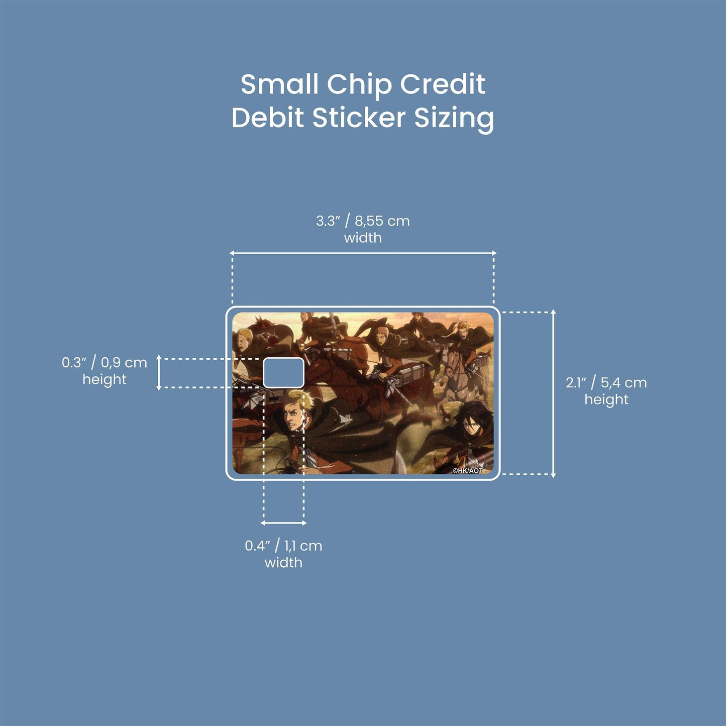 Charge Design | Credit Card Sticker | Small Chip | Credit Card Skin