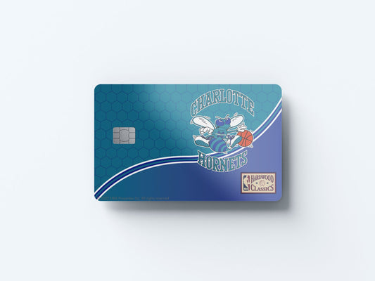 Charlotte Hornets Uptempo Hardwood Classics Design | Credit Card Sticker | Small Chip | Credit Card Skin