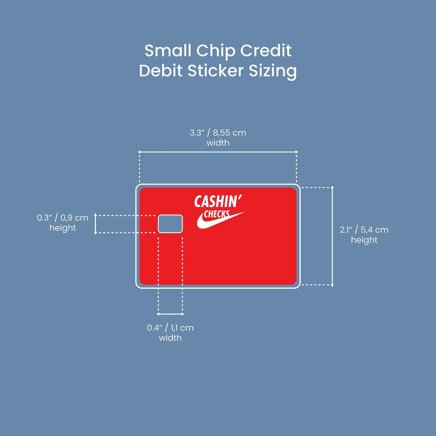 Checks Design | Credit Card Sticker | Small Chip | Credit Card Skin