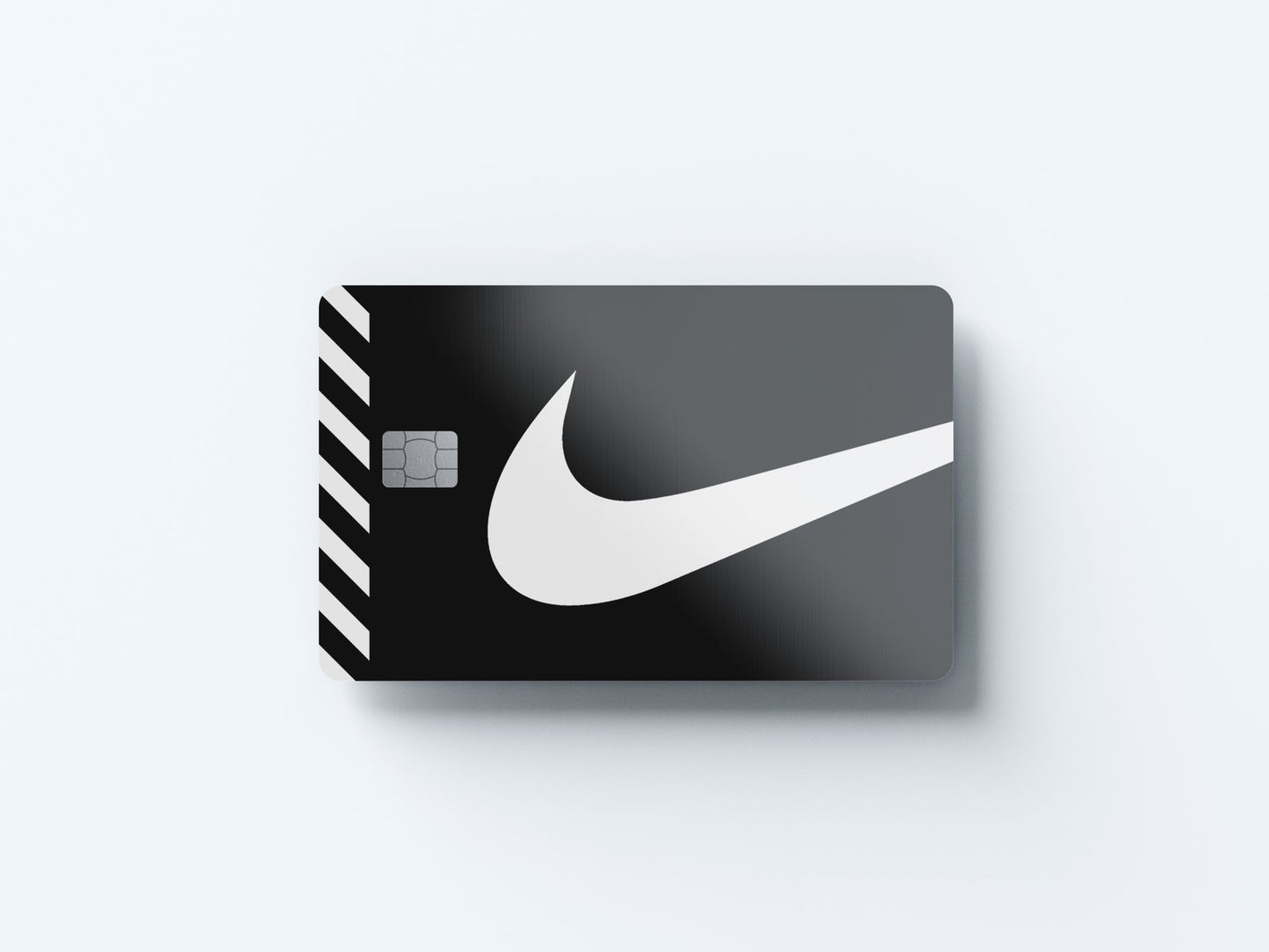 Checks and Stripes Black Design | Credit Card Sticker | Small Chip | Credit Card Skin