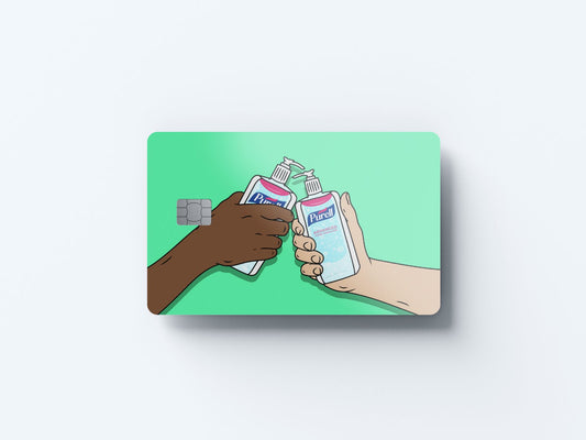 Cheers Design | Credit Card Sticker | Small Chip | Credit Card Skin