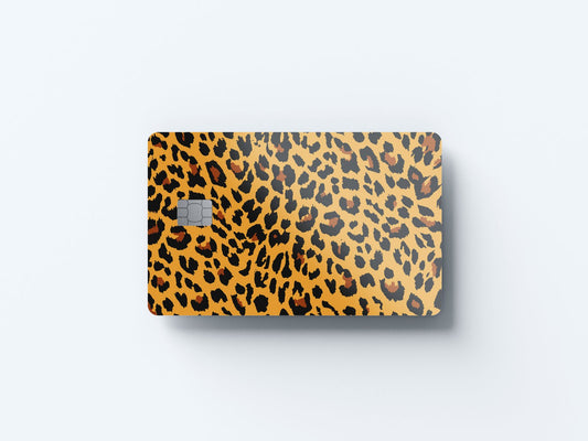 Cheetah Print Design | Credit Card Sticker | Small Chip | Credit Card Skin