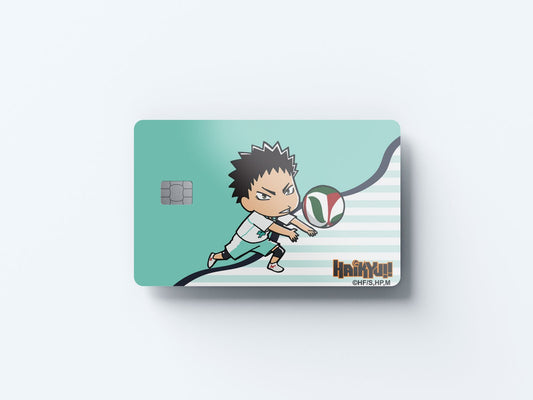 Chibi Iwaizumi Design | Credit Card Sticker | Small Chip | Credit Card Skin