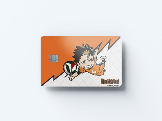 Chibi Nishinoya Design | Credit Card Sticker | Small Chip | Credit Card Skin