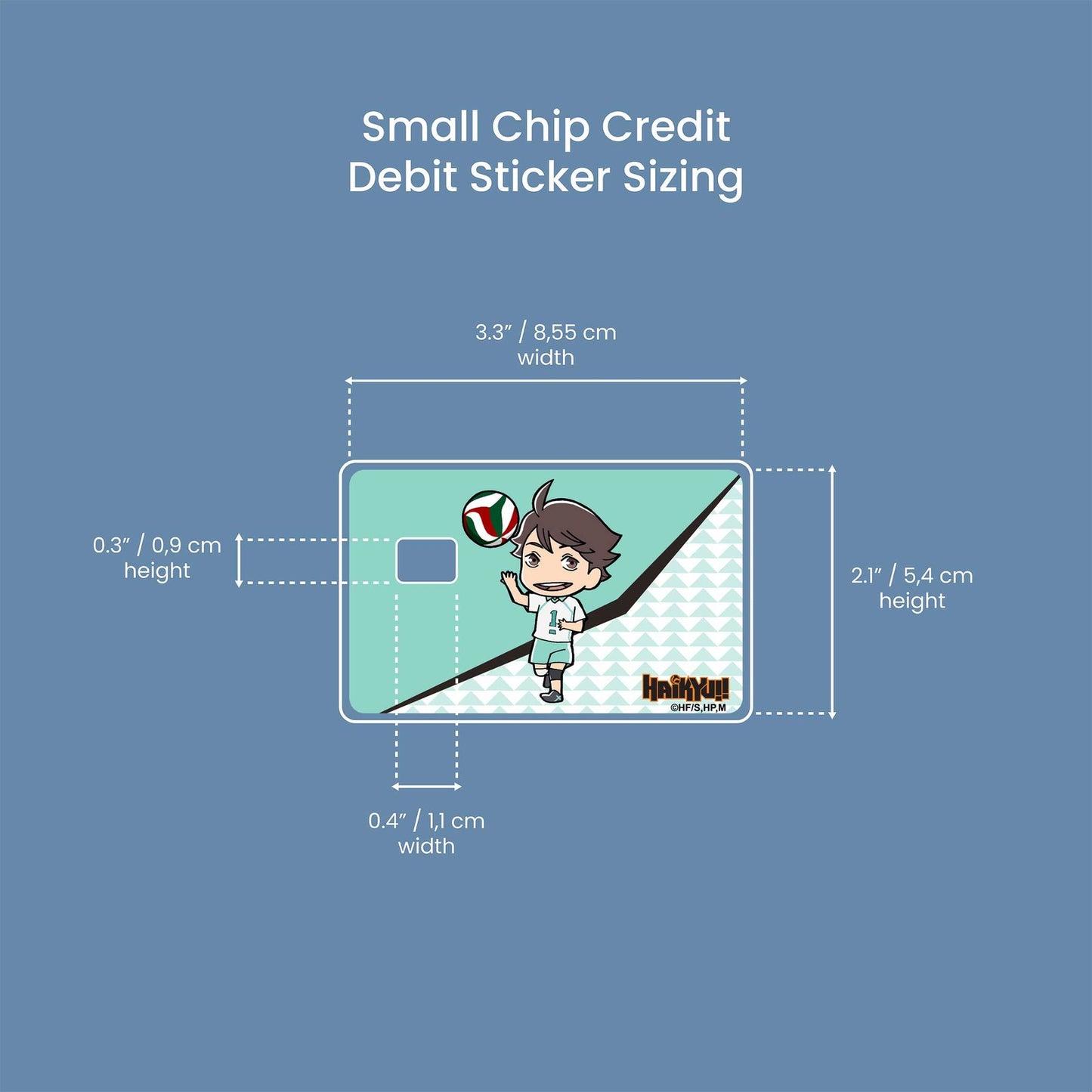 Chibi Oikawa Design | Credit Card Sticker | Small Chip | Credit Card Skin